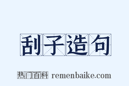 刮子造句是什么意思的图片